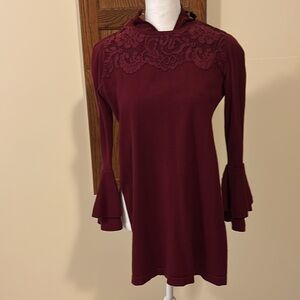 White House Black Market Burgundy Dress - size XS